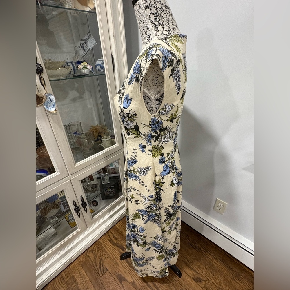 Abercrombie & Fitch Blue Floral Midi Dress - Picture 10 of 11